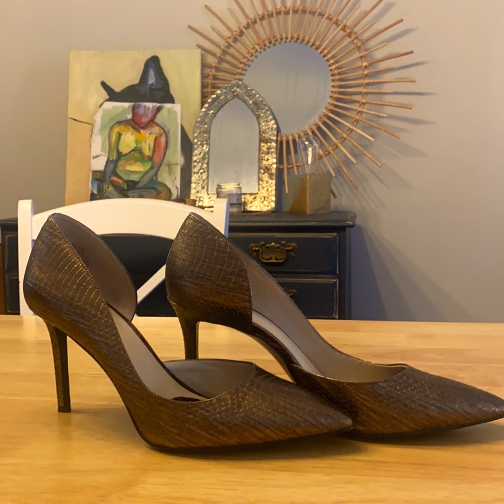 Nine West sexy bronze pumps!! 💋💄👠👠